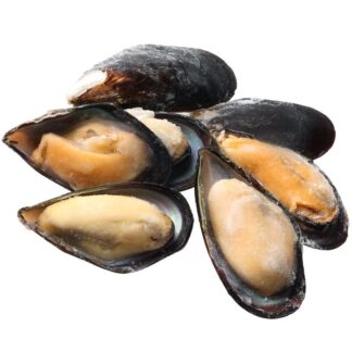Мидии на половине раковины (варено-мороженые), разм.30/40